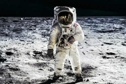 Astronaut,On,Lunar,Moon,Landing,Mission,Apollo,11.,Astronaut,Space